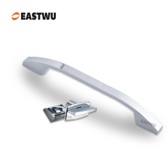 Cupboard Door Chrome Slim Metal Handle with Metal Hidden Locking Mechanism Lever Handles and locking system for caravan motorhome and RV