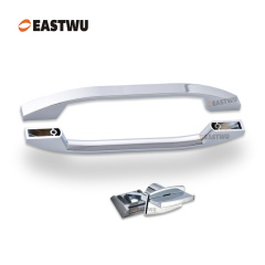 Cupboard Door Chrome Slim Metal Handle with Metal Hidden Locking Mechanism Lever Handles and locking system for caravan motorhome and RV