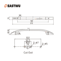 Matt Black Drawer Door Slim Metal Handle with Gray Plastic Hidden Locking Mechanism Lever Handles and locking system for caravan motorhome and RV