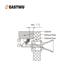Matt Black Drawer Door Slim Metal Handle with Matt black Metal Hidden Locking Mechanism Lever Handles and locking system for caravan motorhome and RV