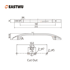 Chrome Cupboard Door Slim Metal Handle with Gray Plastic Hidden Locking Mechanism Lever Handles for caravan motorhome and RV