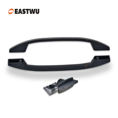 Matt Black Drawer Door Slim Metal Handle with Matt black Metal Hidden Locking Mechanism Lever Handles and locking system for caravan motorhome and RV