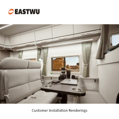 Brushed Nickel Cabinet Door Slim Metal Handle with Brushed Nickel Metal Hidden Locking Mechanism Lever Handles and locking system for caravan motorhome and RV