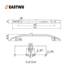 Brushed Nickel Cabinet Door Slim Metal Handle with Gray Plastic Hidden Locking Mechanism Lever Handles for caravan motorhome and RV