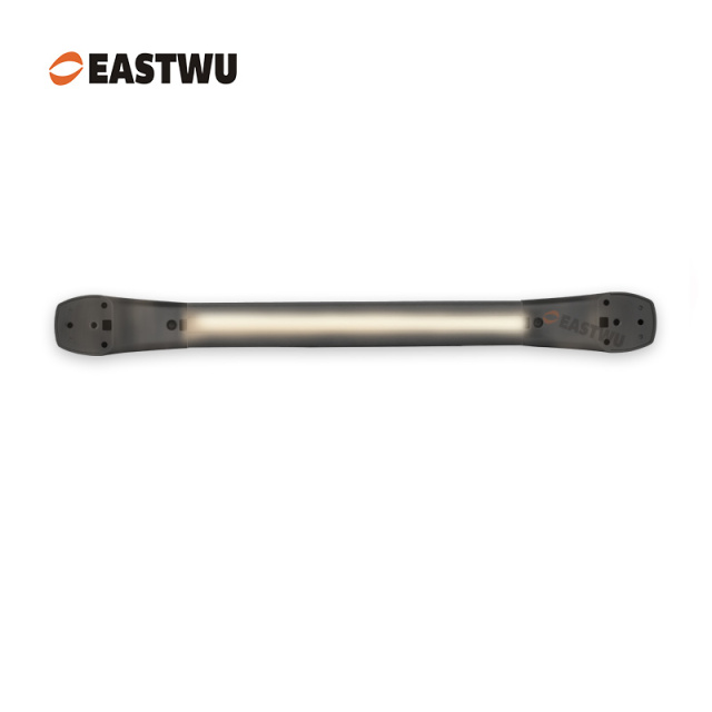 Middle Size 290mm Matt Black Handle with Leather Covered Caravan Motorhome Ambulance LED Entry Door Grab Rail Handles