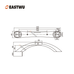 Chrome LED Entry Door Handle C.C.260mm Power 1W Voltage 12V