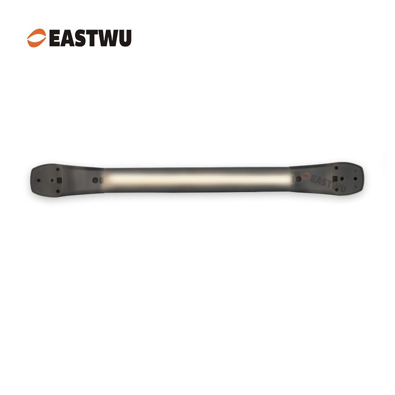 Small Size 250mm Matt Black Handle with Leather Covered LED Caravan Motorhome Entry Door Bathroom Grab Rail Assist Handles with Integrated Lighting