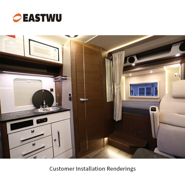 Pearl Chrome RV Toilet Door Lock & Caravan Boat Latch Handle – Durable Bathroom Door Lock, Premium RV Accessories Lightweight Aluminum Alloy