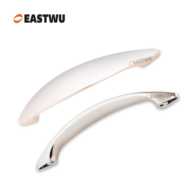 Brushed Nickel Drawer & Cabinet Door Metal Handle （Overall Length164.4mm,C.C.128mm）