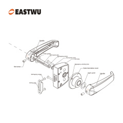 Chrome Caravan RV Camper Motorhome Toilet Washroom Door Handles Locks - Lightweight Aluminum Alloy, Durable & Secure