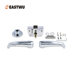 Chrome Caravan RV Camper Motorhome Toilet Washroom Door Handles Locks - Lightweight Aluminum Alloy, Durable & Secure