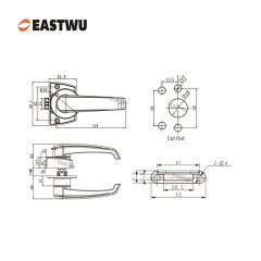 Chrome Caravan RV Camper Motorhome Toilet Washroom Door Handles Locks - Lightweight Aluminum Alloy, Durable & Secure