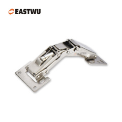 Nickel RV Cupboard Door Hinge Cold-rolled Steel NO Drilling Opening Angle 150°