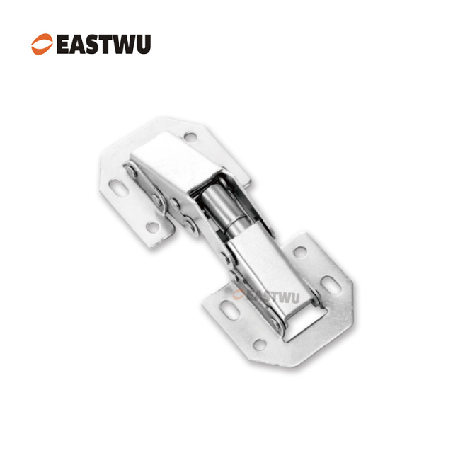 Nickel Ordinary Cabinet Hinge Cold-rolled steel No Drilling Opening Angle 90°