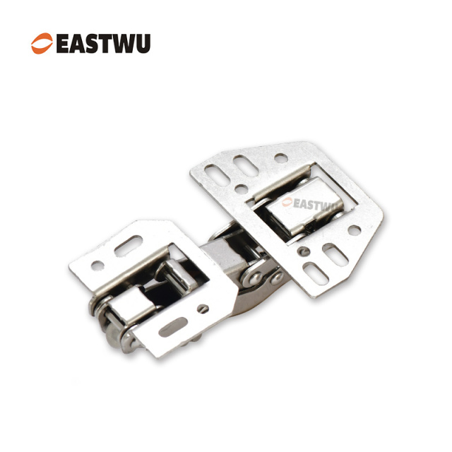 Nickel RV Soft Close Cupboard Door Hinge Cold-rolled Steel NO Drilling Opening Angle 90℃