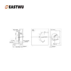 Big bend Nickel Clip-on Soft Close Cabinet Hinge SUS201&SUS304 Embed Opening Angle 105°