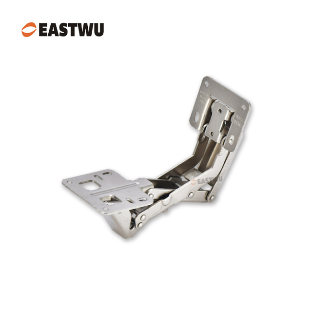 Nickel RV Cupboard Door Hinge Cold-rolled Steel NO Drilling Opening Angle 170°