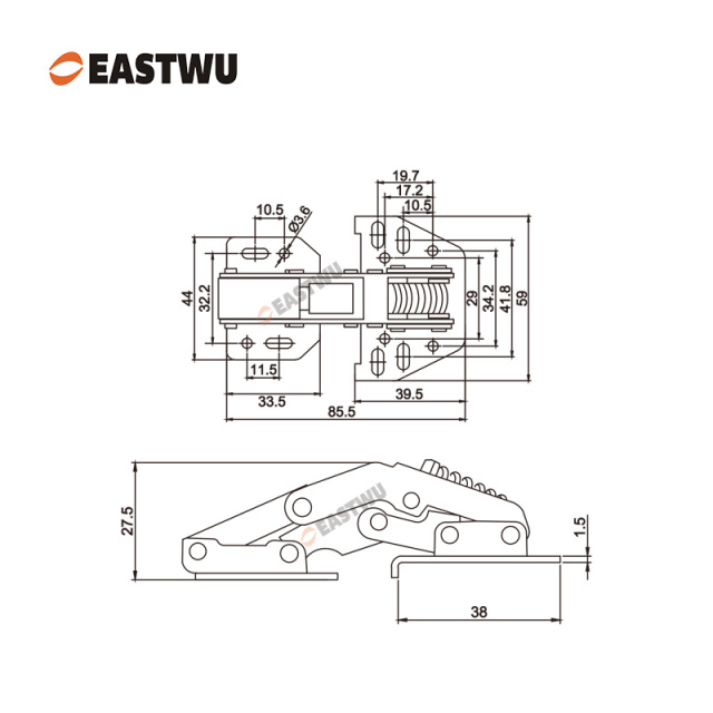High-Quality Caravan Cupboard Hinges RV Furniture Hardware