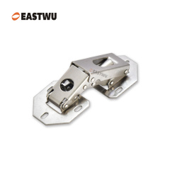 Nickel RV Cupboard Door Hinge Cold-rolled Steel NO Drilling Opening Angle 90°