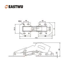 Nickel Soft Close Cabinet Hinge Cold-rolled steel No Drilling Opening Angle 90°