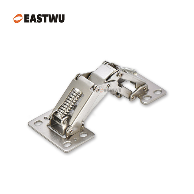Nickel RV Soft Close Cupboard Door Hinge Cold-rolled Steel NO Drilling Opening Angle 90°