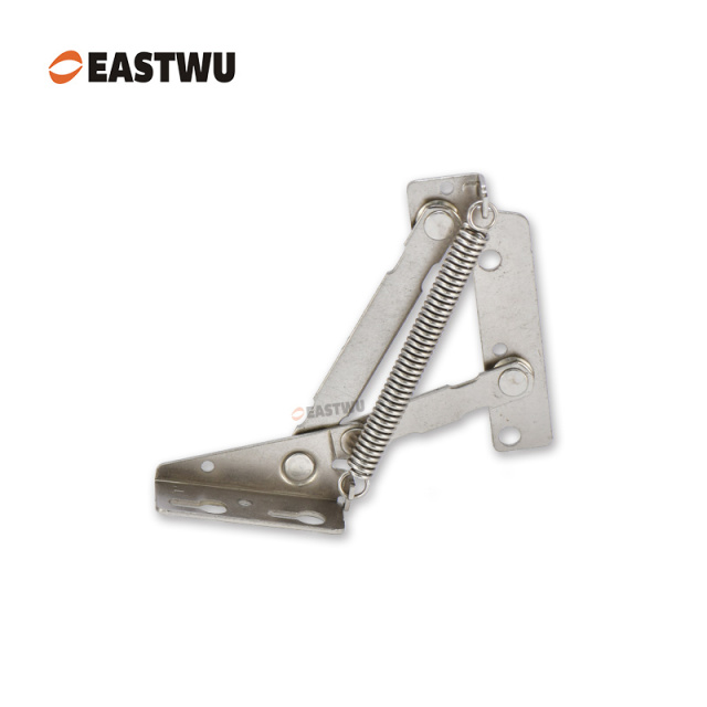 Nickel RV Cupboard Door Hinge Cold-rolled Steel NO Drilling Opening Angle 75°