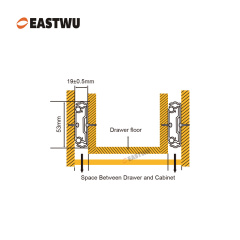 Blue Zinc Three Fold Heavy Duty Drawer Slide Cold-rolled steel Closed Length 250-1800mm （10"-72"）