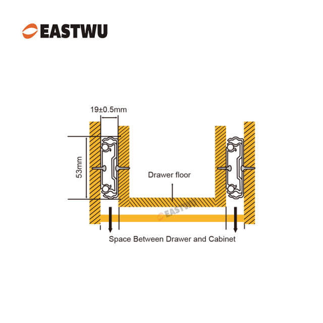 Three Fold Heavy-duty Slide with Locking System Cold-rolled steel Closed Length 250-1800mm （10"-72"）for RV and Caravans
