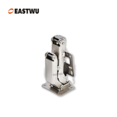 Nickel RV Cupboard Door Hinge Cold-rolled Steel NO Drilling Opening Angle 170°