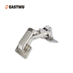 Nickel RV Cupboard Door Hinge Cold-rolled Steel NO Drilling Opening Angle 170°