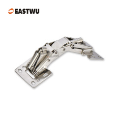 Nickel RV Soft Close Cupboard Door Hinge Cold-rolled Steel NO Drilling Opening Angle 150°