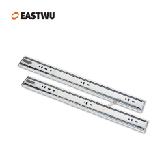 Black Zinc Three Fold Soft Close Ball Bearing Drawer Slide Cold-rolled steel Closed Length 250-600mm （10"-24"）