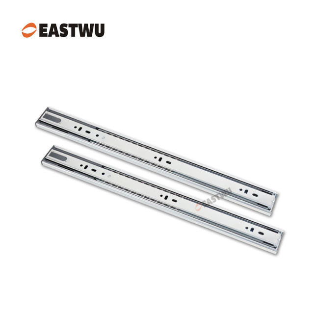 Black Zinc Three Fold Soft Close Ball Bearing Drawer Slide Cold-rolled steel Closed Length 250-600mm （10"-24"）