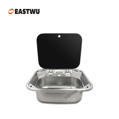 SUS304 Gray Stainless Steel Sink with Cover（Cut Out 400X330mm）Size 424X373X150mm