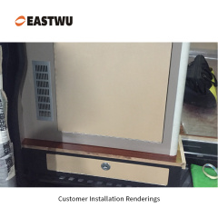 Matt Black Aluminum Alloy Cooling Outlet（Overall Length 150~600mm）Inner Length 118~568mm Cut Out 35X(120~570mm)