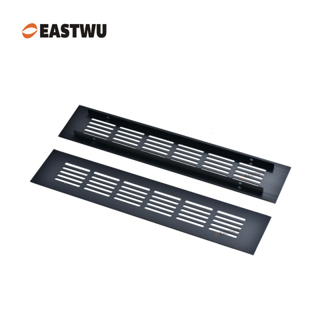 Matt Black Aluminum Alloy Cooling Outlet（Overall Length 150~600mm）Inner Length 118~568mm Cut Out 35X(120~570mm)