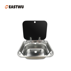 SUS304 Gray Stainless Steel Sink with Cover（Cut Out 400X330mm）Size 424X373X150mm