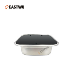 SUS304 Gray Stainless Steel Sink with Cover（Cut Out 400X330mm）Size 424X373X150mm