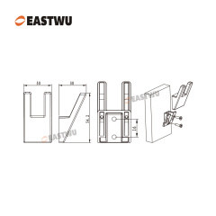 Chrome Plated RV Caravans Motorhomes Coat Hooks ABS No Drilling Size 30X30X54.2mm