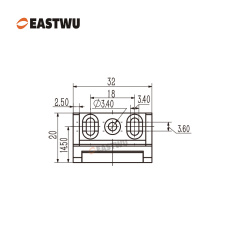 Gray Roller Plastic Striking Plate Modified Plastic Size 32X20mm smoother and durable