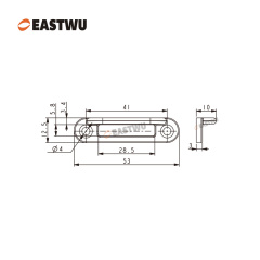 Nickel Metal Striking Plate Zinc Size 51X12.5mm Anti-impact,strong and durable