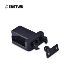 Black Push to Open Cabinet Catch Plastic（Size 55.5X43mm）Board Thickness 12~20mm