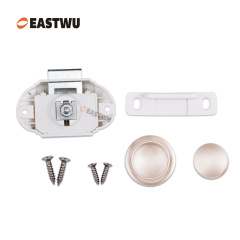 Peal Nickel RV Caravan Campervan Kitchen Cupboard Cabinet Drawer Hardware Pulls Knobs Handles Catches Keyless Large Push button Latch Lock Cut Out 26mm