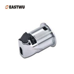 Chrome Push to Close and Turn to Open Push Latch Plastic Cut Out Φ32mm Board Thickness 1~20mm