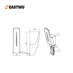 Brushed Nickel Metal High Quality Caravan RV Coat Hanger Wall Hooks