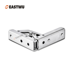 Nickel RV Cupboard Door Folding Hinge Cold-rolled Steel NO Drilling Opening Angle 90°