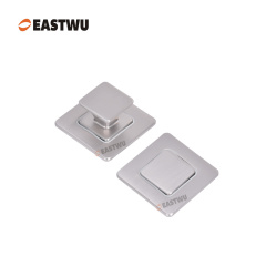 Brushed Nickel Zinc Alloy Square Cupboard Door Nonnoise Push Lock