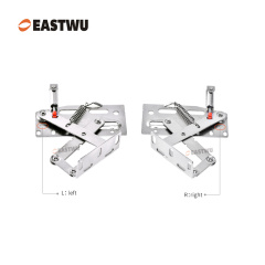 Nickel Soft Close RV Cupboard Door Hinge Cold-rolled Steel NO Drilling Opening Angle 45°