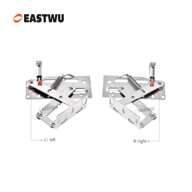 Nickel Soft Close RV Cupboard Door Hinge Cold-rolled Steel NO Drilling Opening Angle 45°