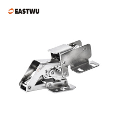 Nickel RV Cupboard Door Soft Close Hinge Cold-rolled Steel NO Drilling Opening Angle 90°
